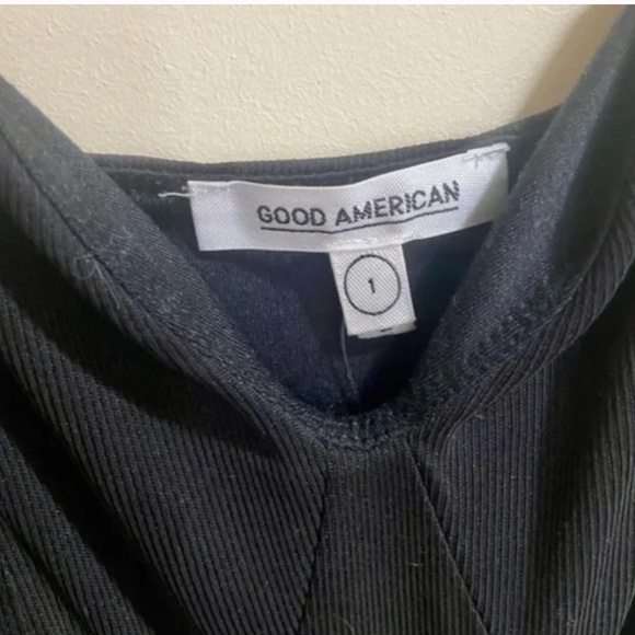 Good American Black Tortoise Ring Corset Bodysuit Size Small - Picture 4 of 5